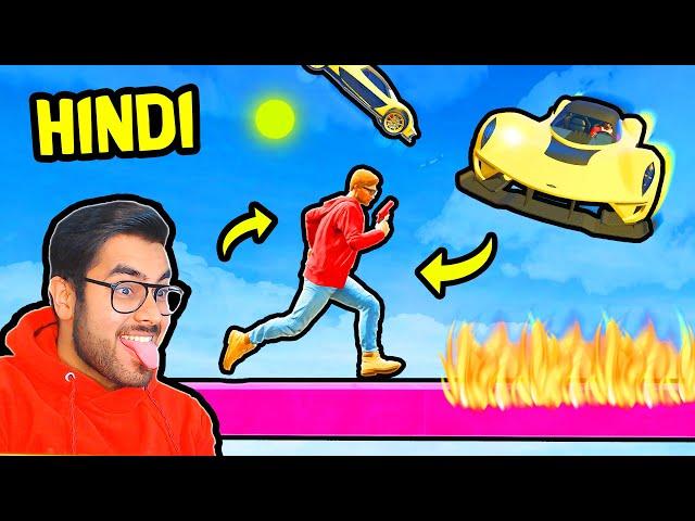 EXTREME Cars Vs Runners!!! | GTA 5 [Funny/Hindi] | Hitesh KS