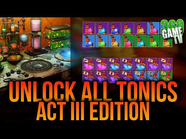 How to UNLOCK ALL Tonics - ACT III Edition - DON'T WASTE Resources ANYMORE - ACT 3 TONICS Destiny 2