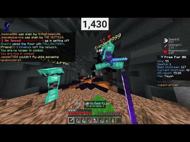 Cubecraft FFA Until Hackers kill me....