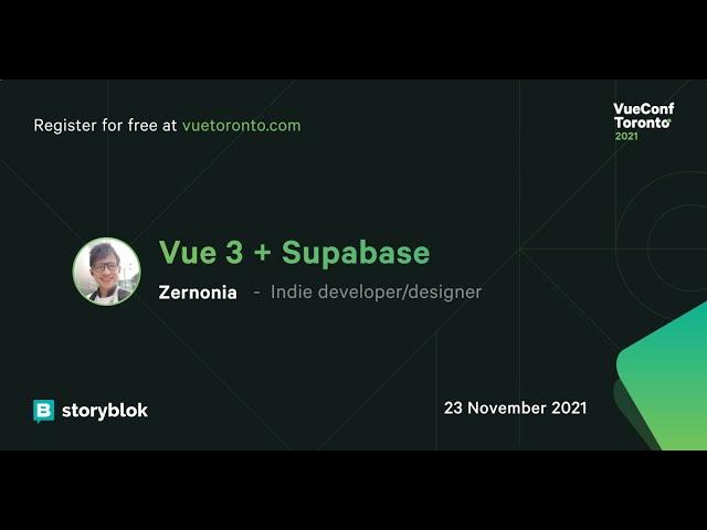 Vue 3 and Supabase by Zernonia