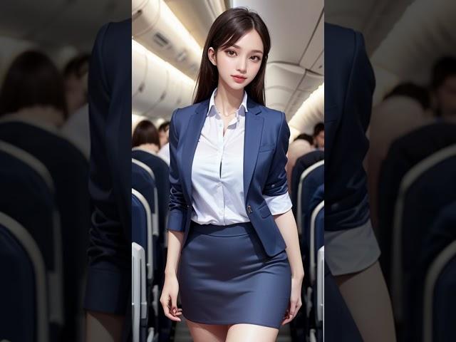 (AI art) Flight Attendant - AI Model Lookbook / AIGIRLS Fashion Show