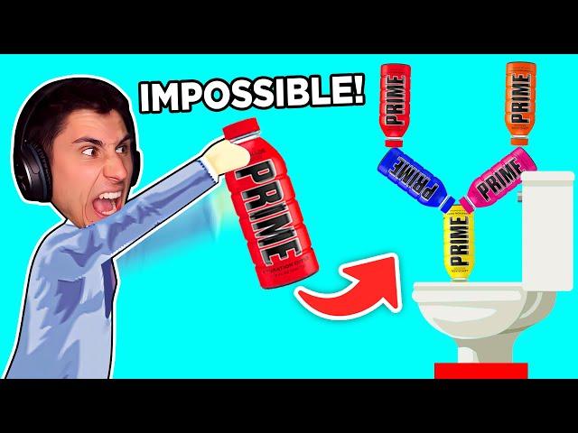 I Beat The NEW IMPOSSIBLE BOTTLE FLIP! | Happy Wheels