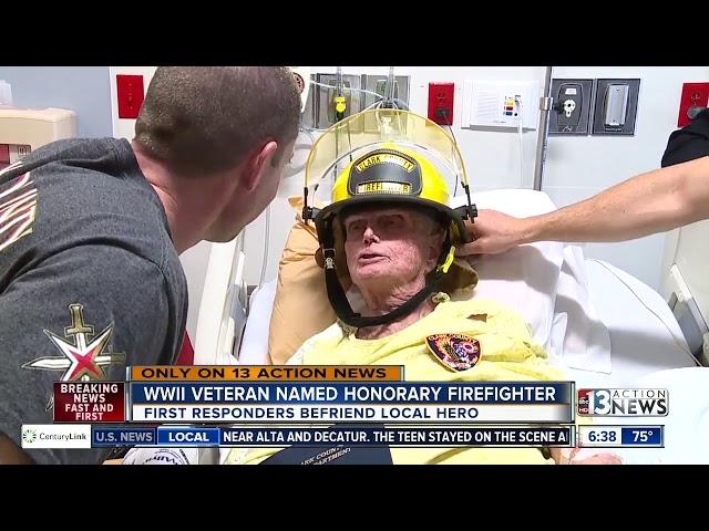 World War II vet named honorary firefighter