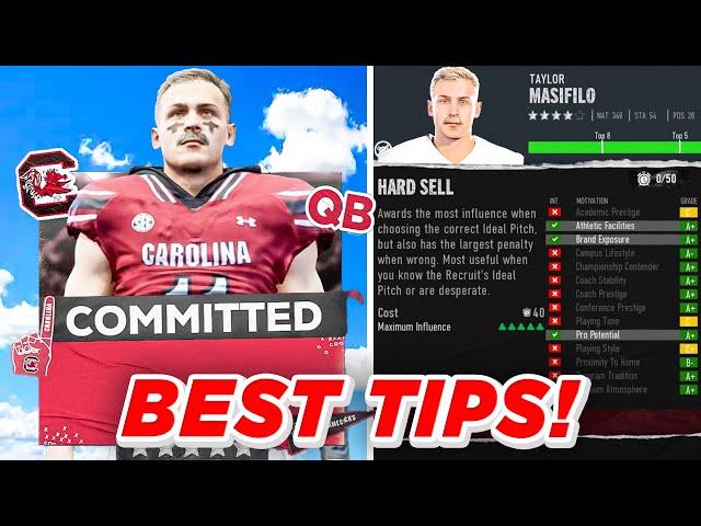 BEST TIPS FOR RECRUITING! COLLEGE FOOTBALL 25