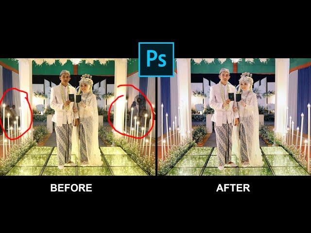 Rahasia Edit foto wedding / Cara merapikan background di Photoshop