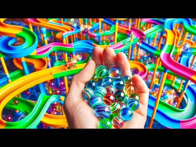 Marble Run course you can watch forever marble course creator course like Mario Kart Race ASMR