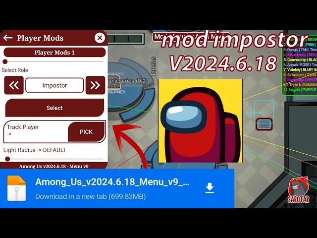 atualizado! Among Us v2024.6.18 mod menu impostor com teleporte, speed infinita, skins liberadas