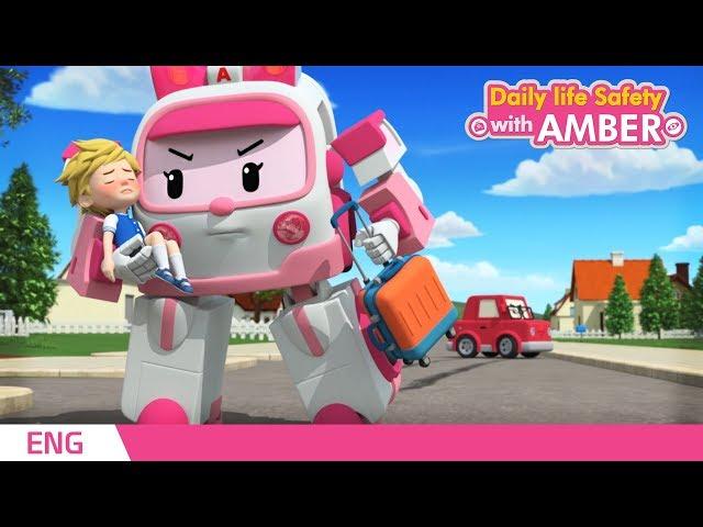  Daily life Safety with AMBER  | EP 01 - 04 | Robocar POLI | Kids animation