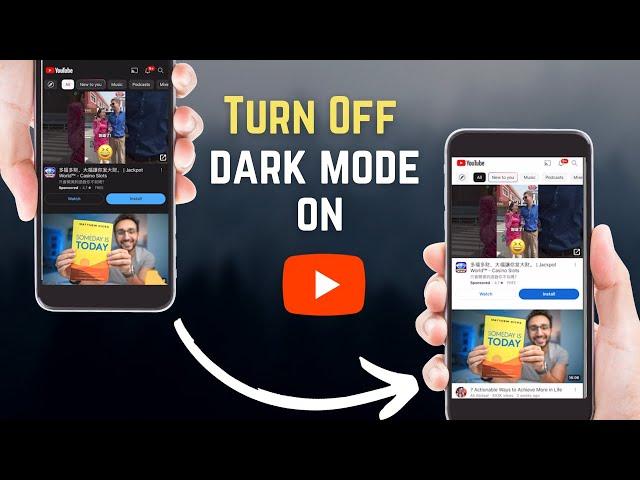 How to Turn Off Dark Mode on Youtube  App on Phone (2023 newest Update) |Dark theme to Light Theme