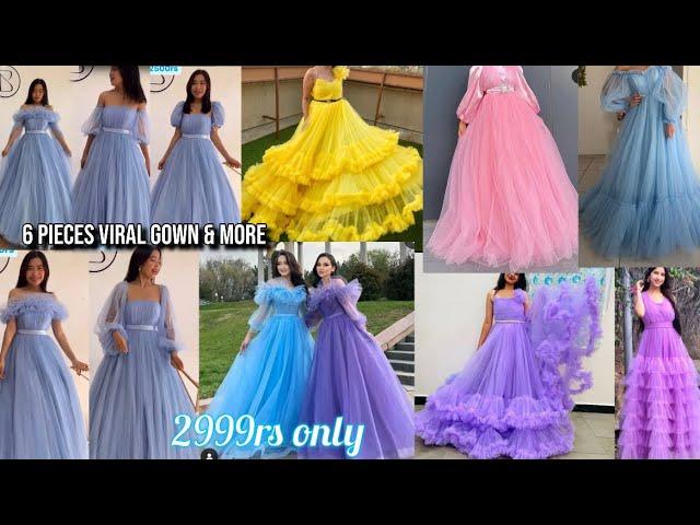 Viral gown | 6 piece detachable gown and more | party gown at affordable price | designer gown