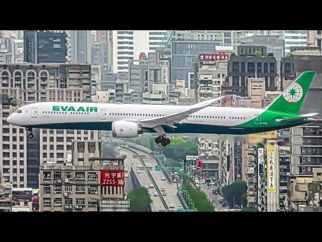 ️ 60 STUNNING Aircraft LANDINGS and TAKEOFFS in 1 HOUR  Taipei Songshan Airport Plane Spotting