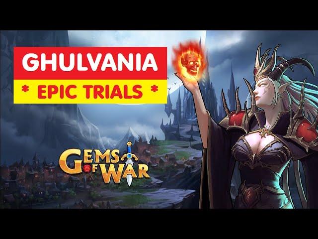 Gems of War GHULVANIA Epic Trials! Team Order and Best Fast Strategy!