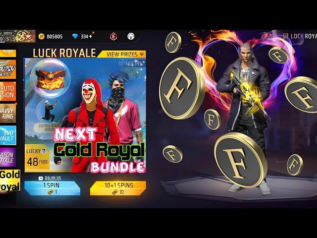 Next Gold royal Bundal. New lucky royale. Free fire new event