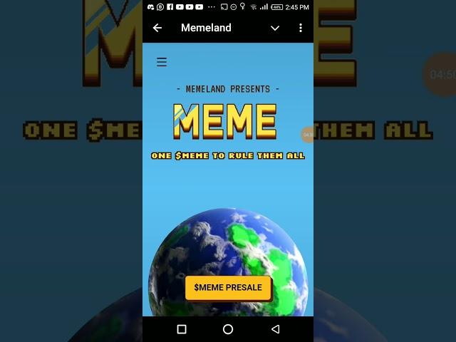 MEMELAND WITHDREW COMING VERY SOON|FREE MEME COIN FARMING|EARN 500$ TO 1500$ TO MEMELAND