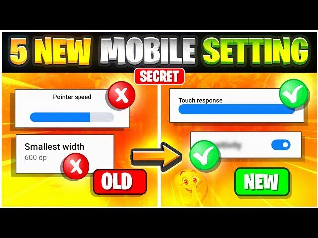 Top 5 Secret Mobile Settings | That Makes You One Tap King | Best Mobile Headshot Setting Free Fire