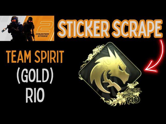 Counter Strike 2 - CS2 - Sticker Scrape Team Spirit (Gold) | Rio 2022