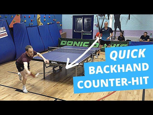 TACTIC - Quick backhand counter-hit, down the line