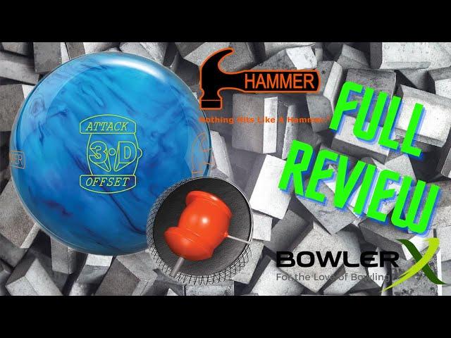 Hammer 3D Offset Attack Bowling Ball Video | BowlerX Full Uncut Review with JR Raymond