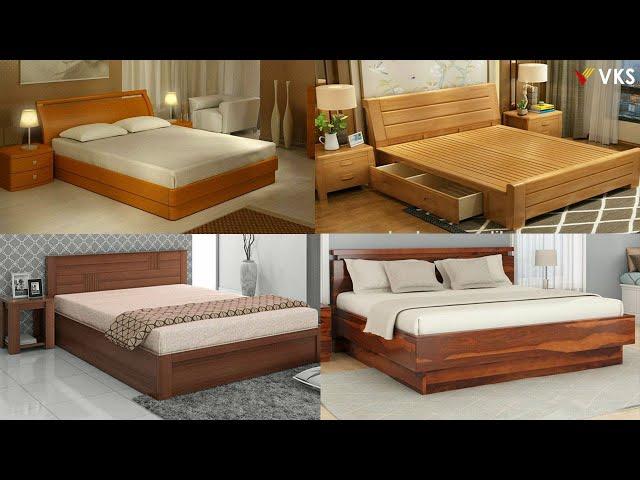 Modern Wooden Bed Design | Double King Size Storage Bed Design | Master Bedroom Furniture