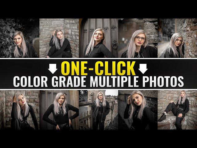 One-Click Color Grade Multiple Photos in Photoshop | Photoshop Tutorial