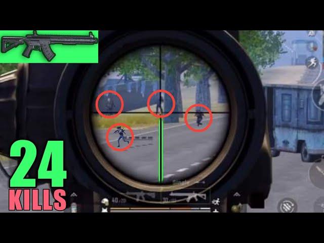 New Weapon Mk47 Finish | 24 Kills Vs Squad | PUBG Mobile