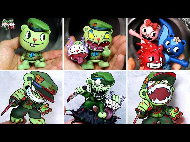 Making VS Flippy & Fliqpy Sculptures FRIDAY NIGHT FUNKIN' Happy Tree Friends-12