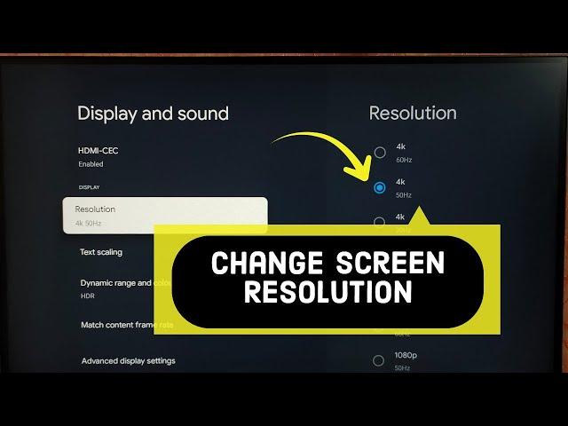 IMPEX Smart Google TV : How to Change Screen Resolution 8K, 4K, FULL HD, HD