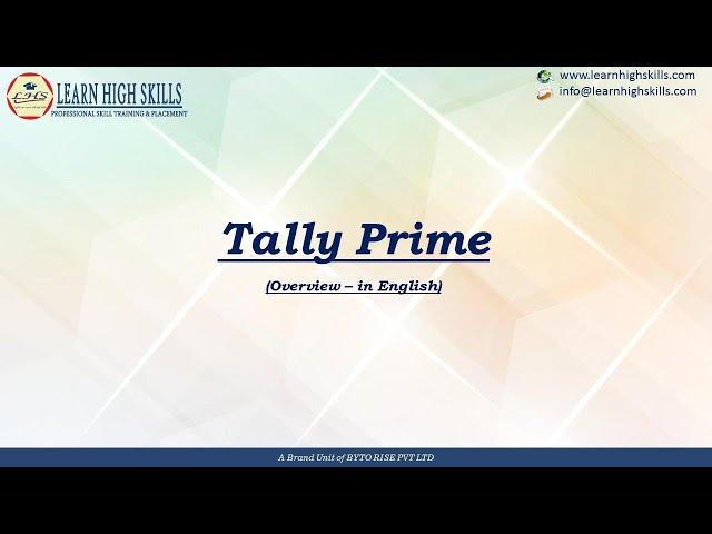 Tally Prime Overview (English)