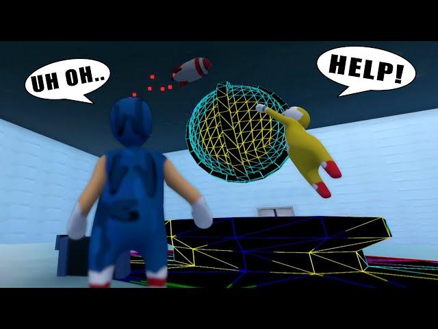 SONIC AND TAILS NEEDS TO ESCAPE PUZZLE HALL in HUMAN FALL FLAT