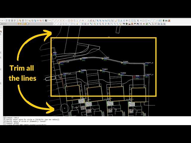 How to trim multiple lines in AutoCAD (EXTRIM)