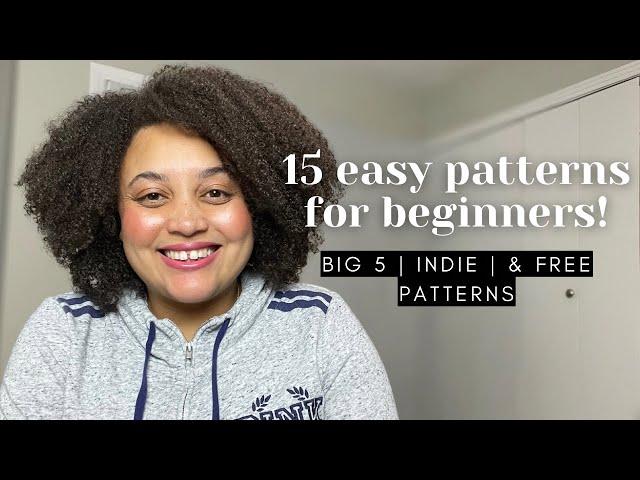 15 easy patterns for beginners! (Big 5, indie & free patterns!)