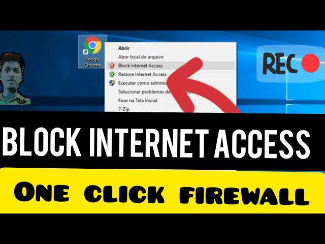 how to block a application from accessing the internet using one click firewall application