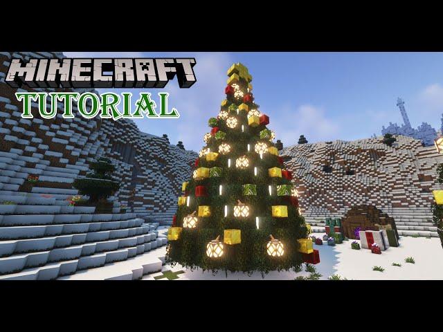 EPIC Minecraft LARGE Christmas Tree Tutorial | Step by Step