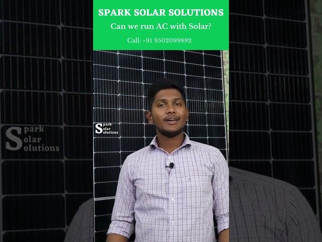 Can we run Ac with Solar??  #ongridsolarsystem #trending #trendingshorts