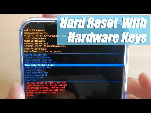 Galaxy S20 / Ultra / Plus: How to Hard Reset With Hardware Keys