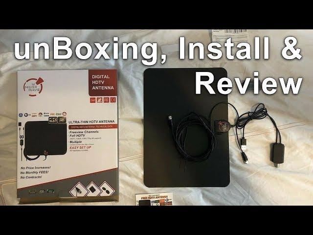 HDTV Digital Antenna - Unbox, Install, Review - U Must Have