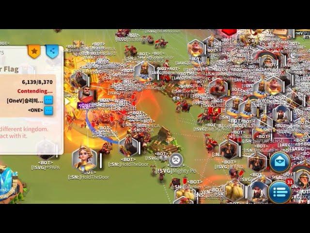 1AVG krakens swarming OneV flags!! | Rise of Kingdoms OneV fight scenes!! | OneV vs 1AVG | RoK