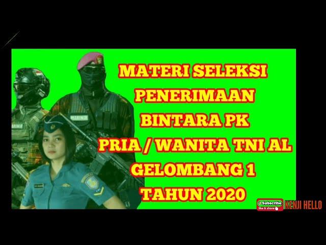 PENDAFTARAN BINTARA TNI AL 2020 || GEL 1 TAHUN 2020