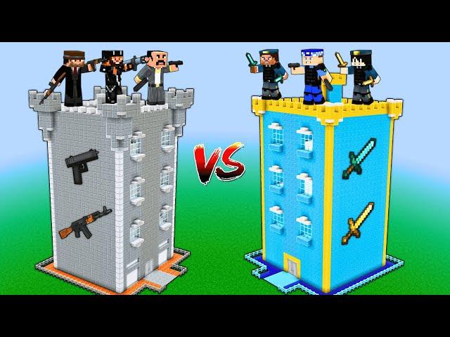 MAFIA SAFE CASTLE VS POLICE SAFE CASTLE!  - Minecraft