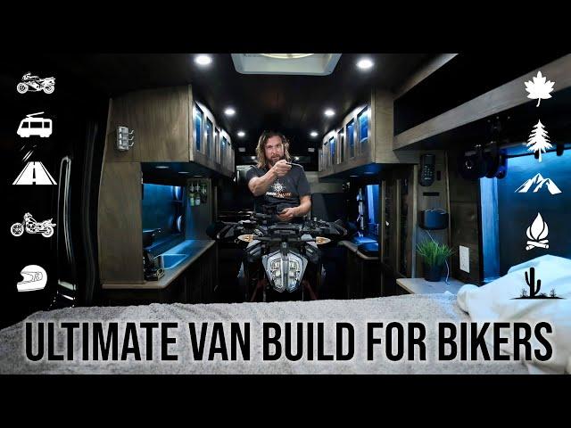 I Built The Ultimate Luxury Camper Van For Motorcycles | Full Detailed Tour