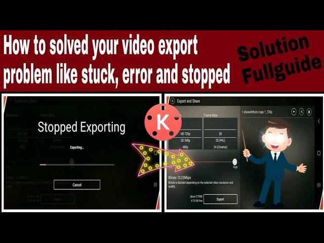 ⭕ How to solve your video export problem like stuck, error, and stopped. Solution Full Guide.