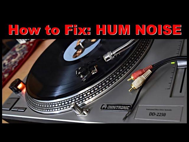 How to FIX the TURNTABLE BUZZ - HUM NOISE - GROUND the TURNTABLE - GROUNDING DEMONSTRATION