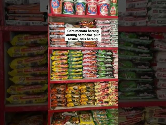 Cara menata barang warung sembako  pilih sesuai jenis barang