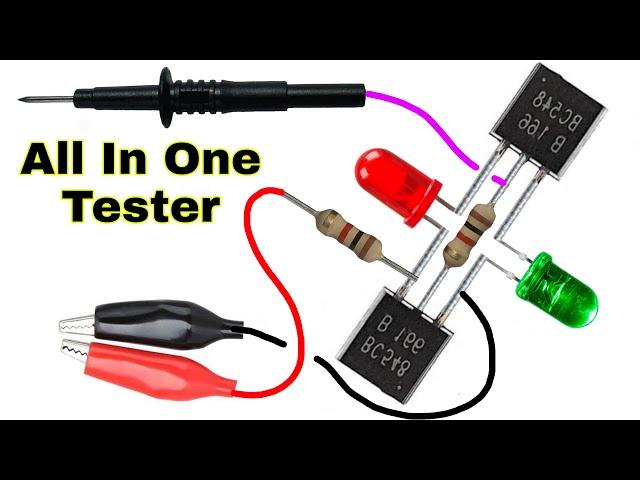 All Kind Of Circuit Tester..All In One Tester Circuit..No Multimeter Needed