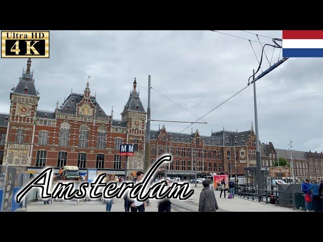 Amsterdam Summer Walk - Amsterdam-Centrum -【4K 60fps】