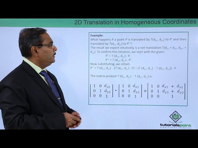 2D Translation in Homogeneous Coordinates