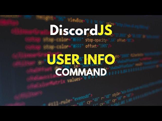 DiscordJS v14 - #2 | Make a User Info Command