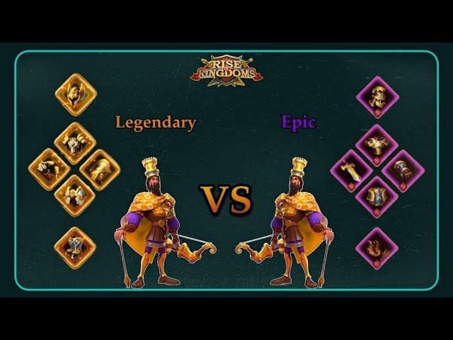 Archer Equipment Test (Iconic Legendary VS Special Epic) - Rise of Kingdoms