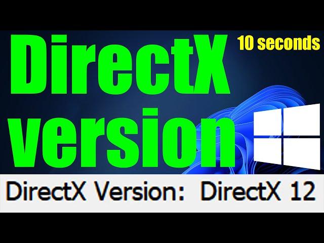 How to check DirectX version windows 11