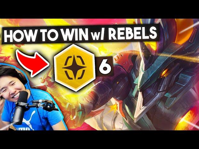 How To WIN w/ 6 REBELS! - DEMOLITIONIST ASOL | TFT Guide 10.9 | Teamfight Tactics Set 3 Galaxies